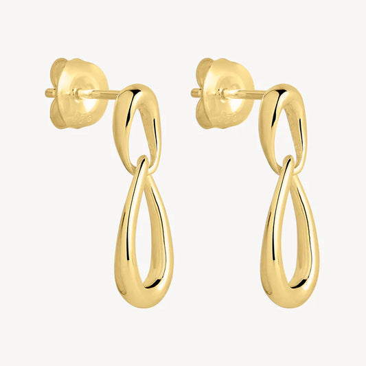Najo Vivante 14ct Yellow Gold Plated Drops