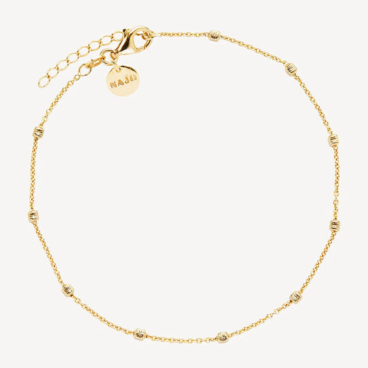 Najo 14ct Yellow Gold Plated Birdsong Anklet