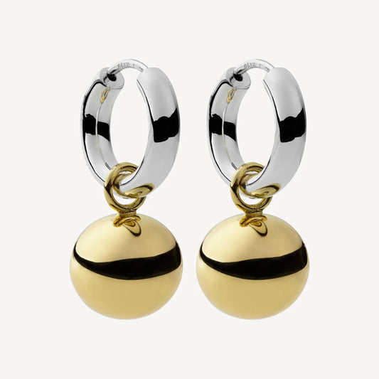 Najo Shaylo Bi-tone Huggie Earrings