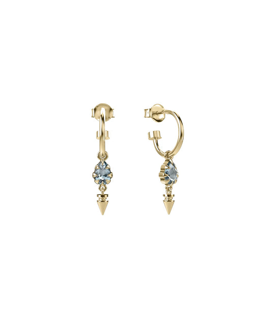Stolen Girlfriend 18ct Gold Plated Precious Punk Droplet Anchor Sleepers