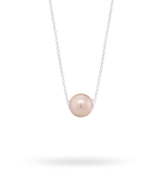 Pearls Sterling Natural Pink Fresh Water Pearl Necklace