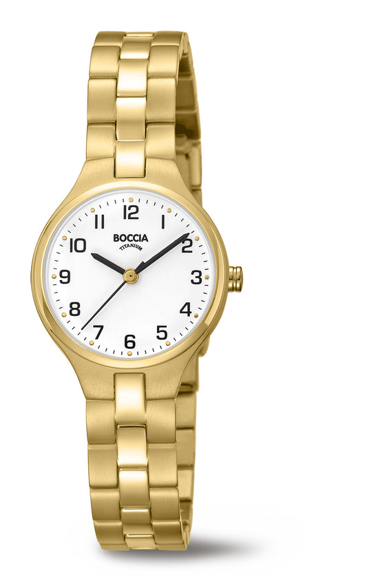 Boccia Women's Gold Plated Titanium Watch