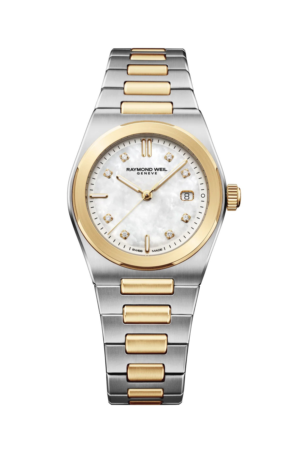 Raymond Weil A.R.T Mother of Pearl Two Tone Diamond Watch