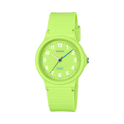 Casio Lime Green Analogue Watch