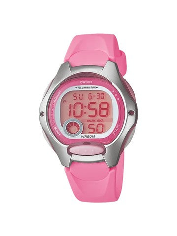 Casio Digital Watch with Pink Resin Band LW200-4B