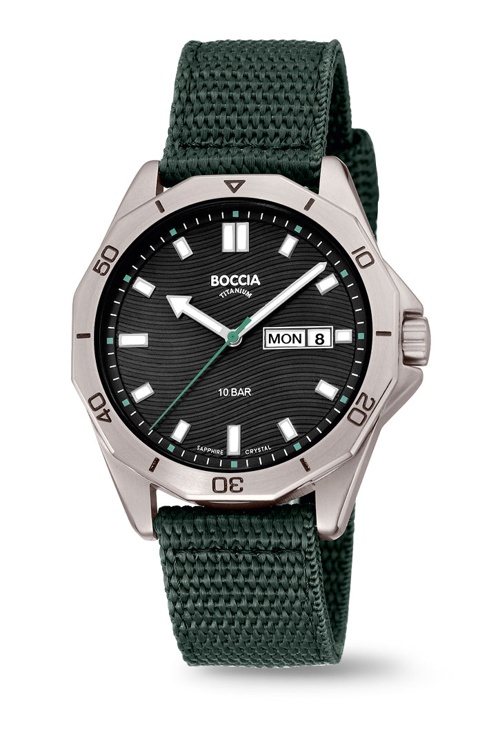 Boccia Titanium Green Men's Watch