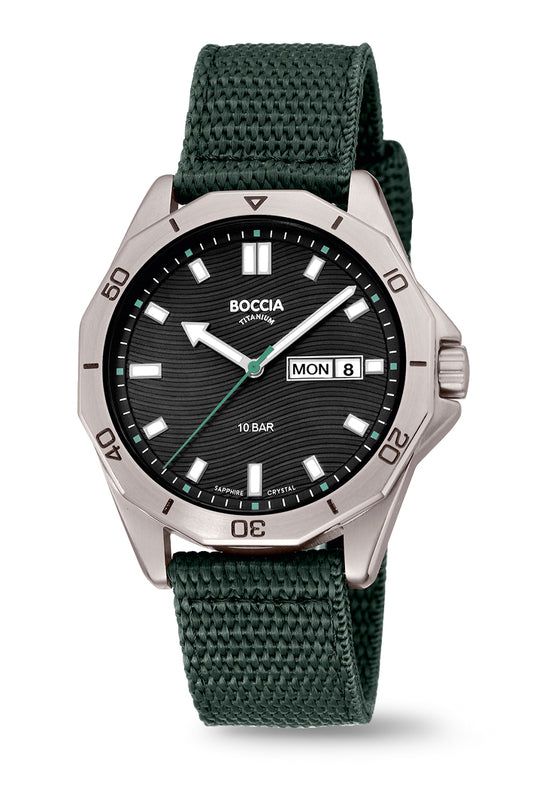 Boccia Titanium Green Men's Watch