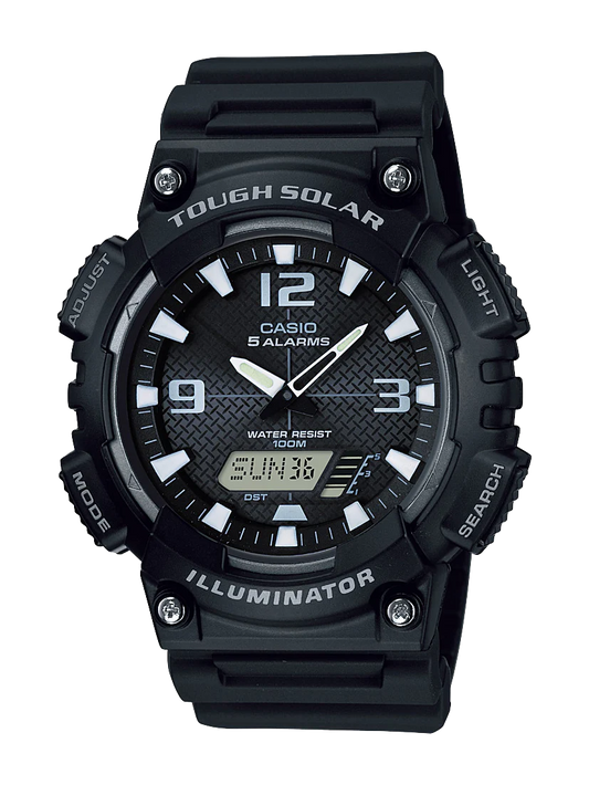 Casio Gents Duo Solar Black Face Watch