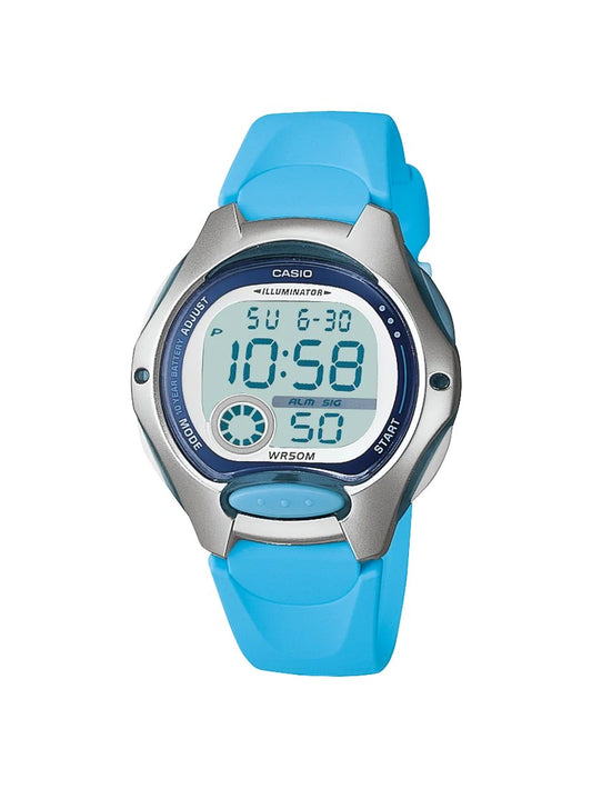 Casio Digital with Blue Resin Band