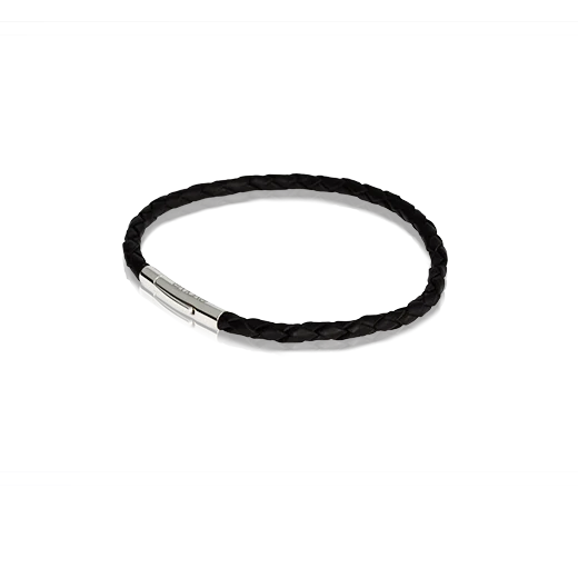 Evolve Black Single Leather journey Bracelet