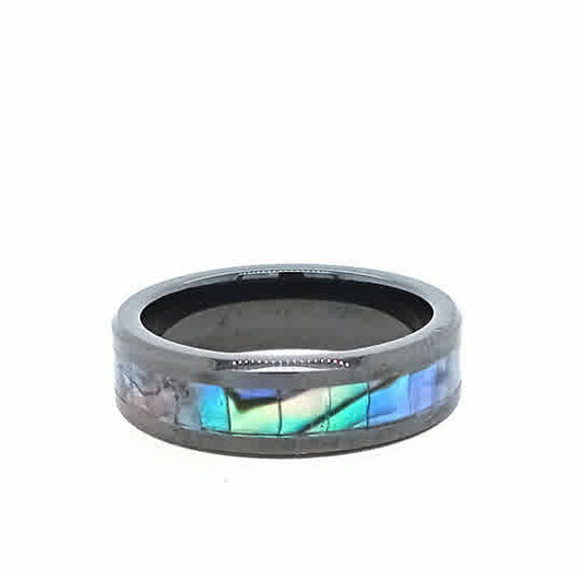 Ceramic Paua 6mm Ring
