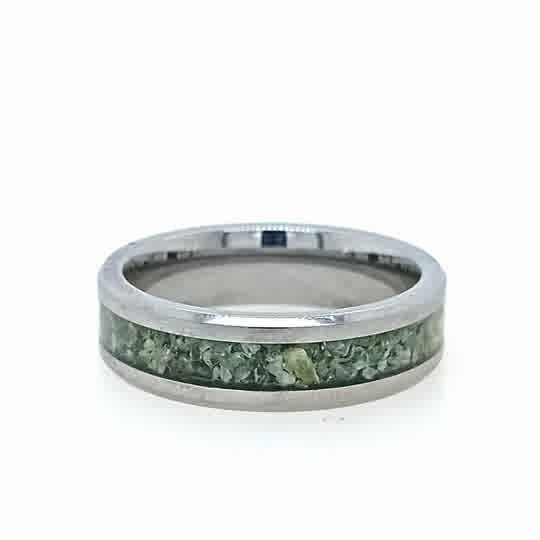 Tungsten Greenstone 6mm Ring