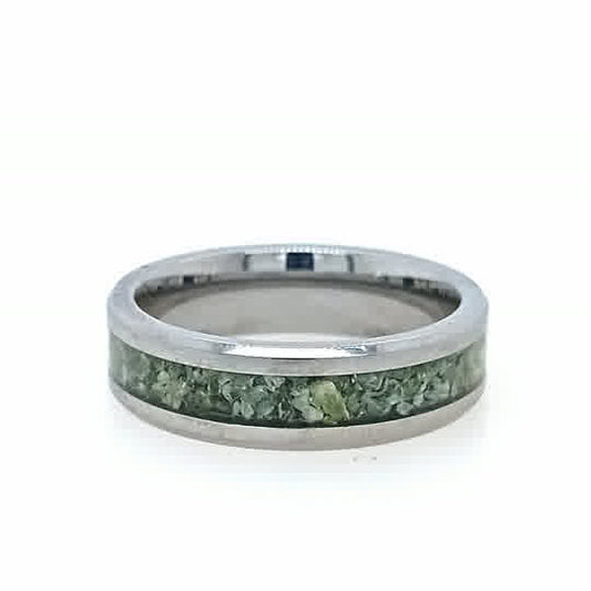 Tungsten Greenstone 6mm Ring