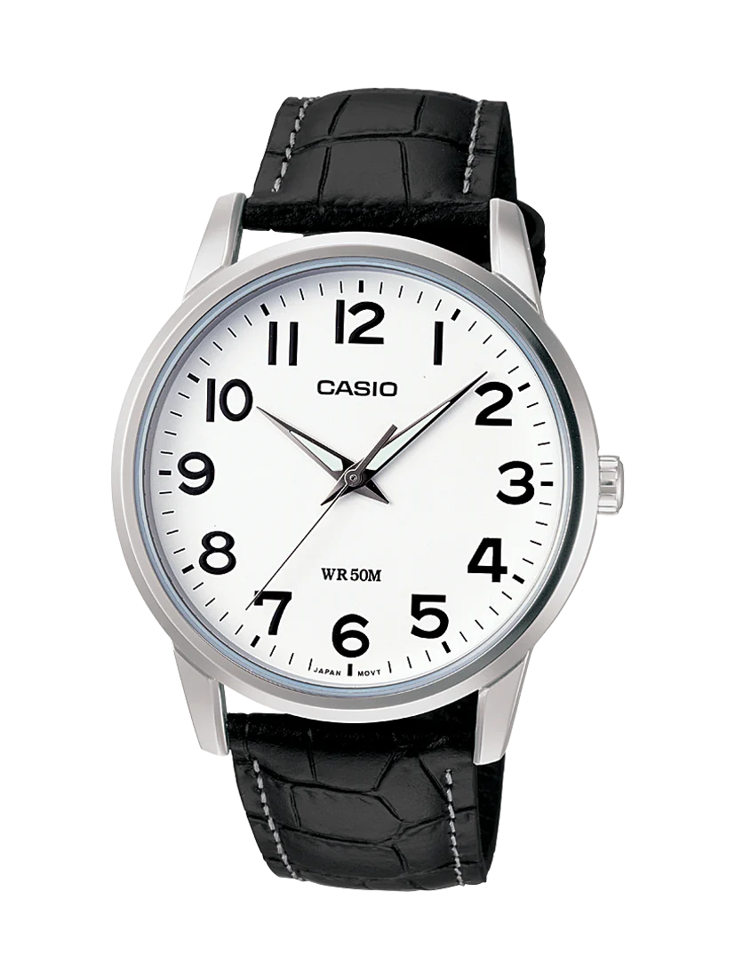 Casio Classic Analogue with Leather Strap