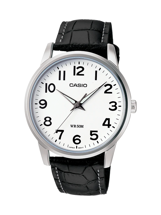 Casio Classic Analogue with Leather Strap