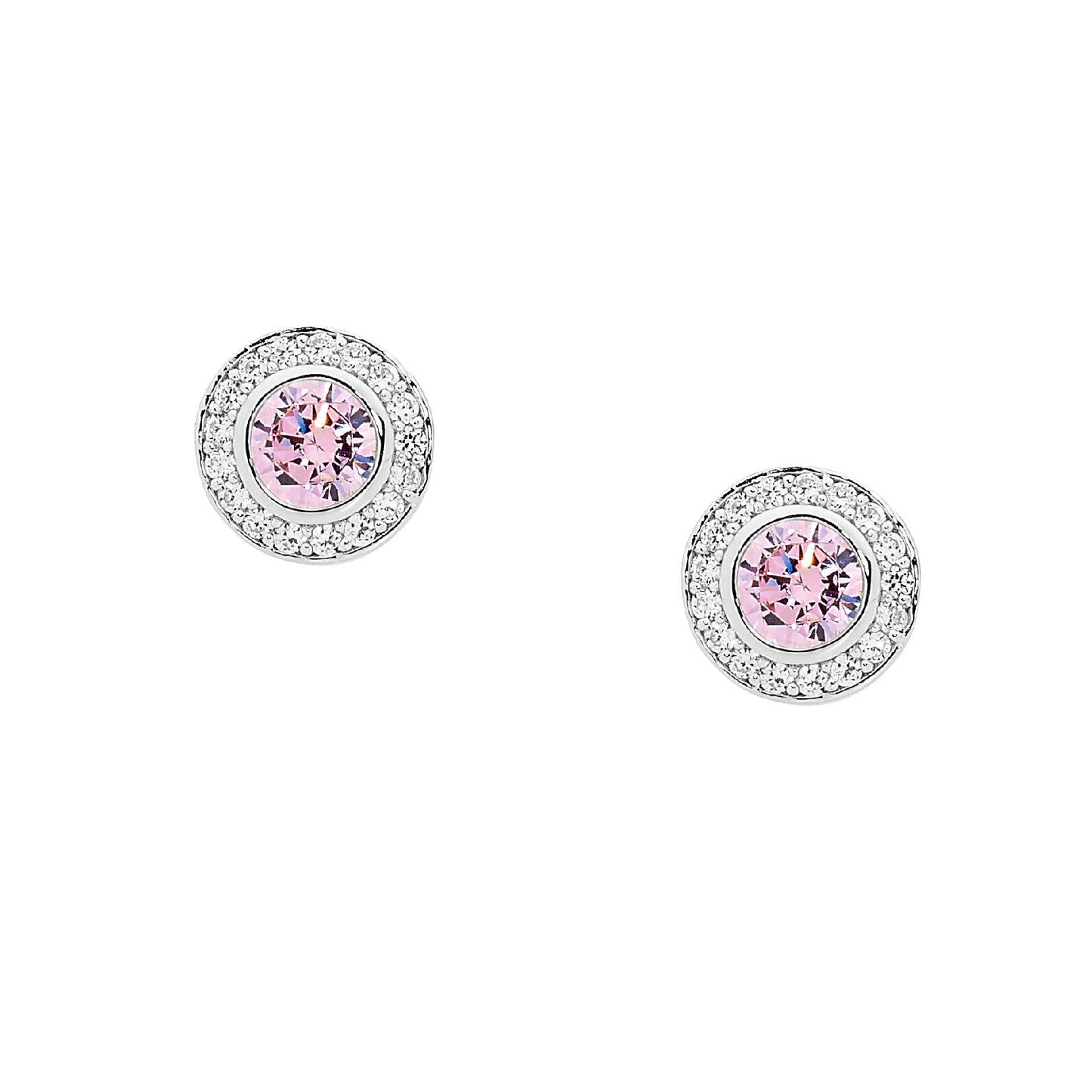 Ellani Pink Stud Earrings