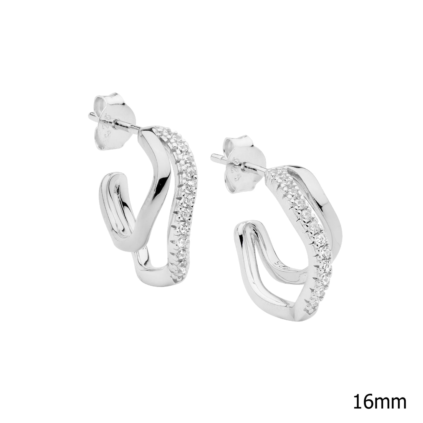 Ellani Wave Hoop Earrings