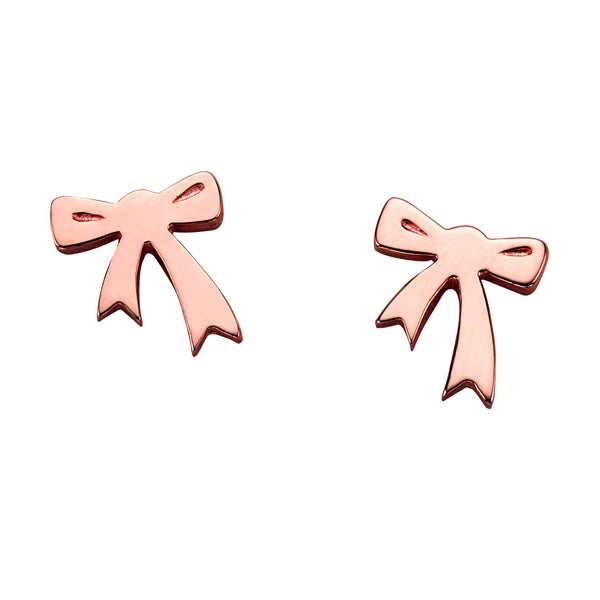 Karen Walker 9ct R/Gold Mini Bow Studs