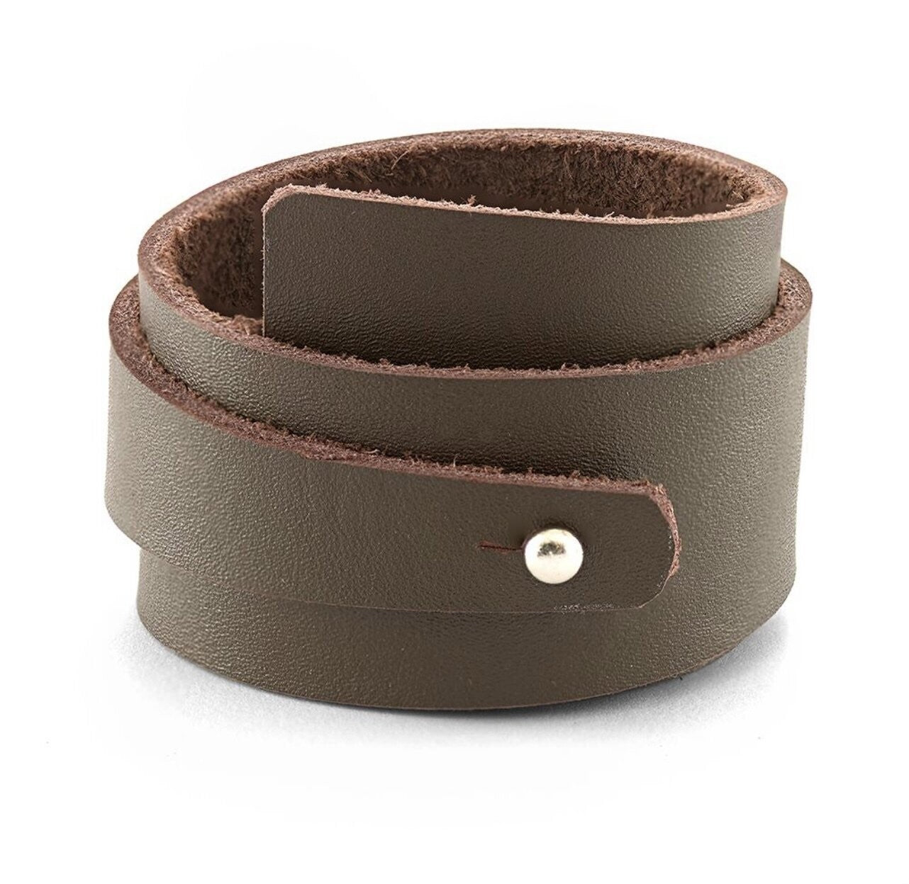 Ede & Addison Brown Leather Cuff bracelet