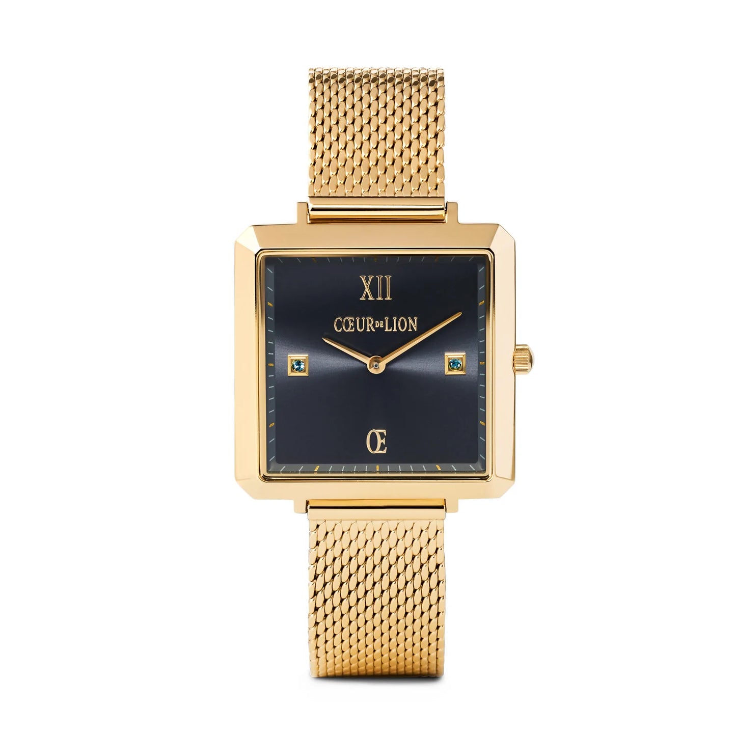 Coeur de Lion Gold Midnight Blue Iconic Square Watch