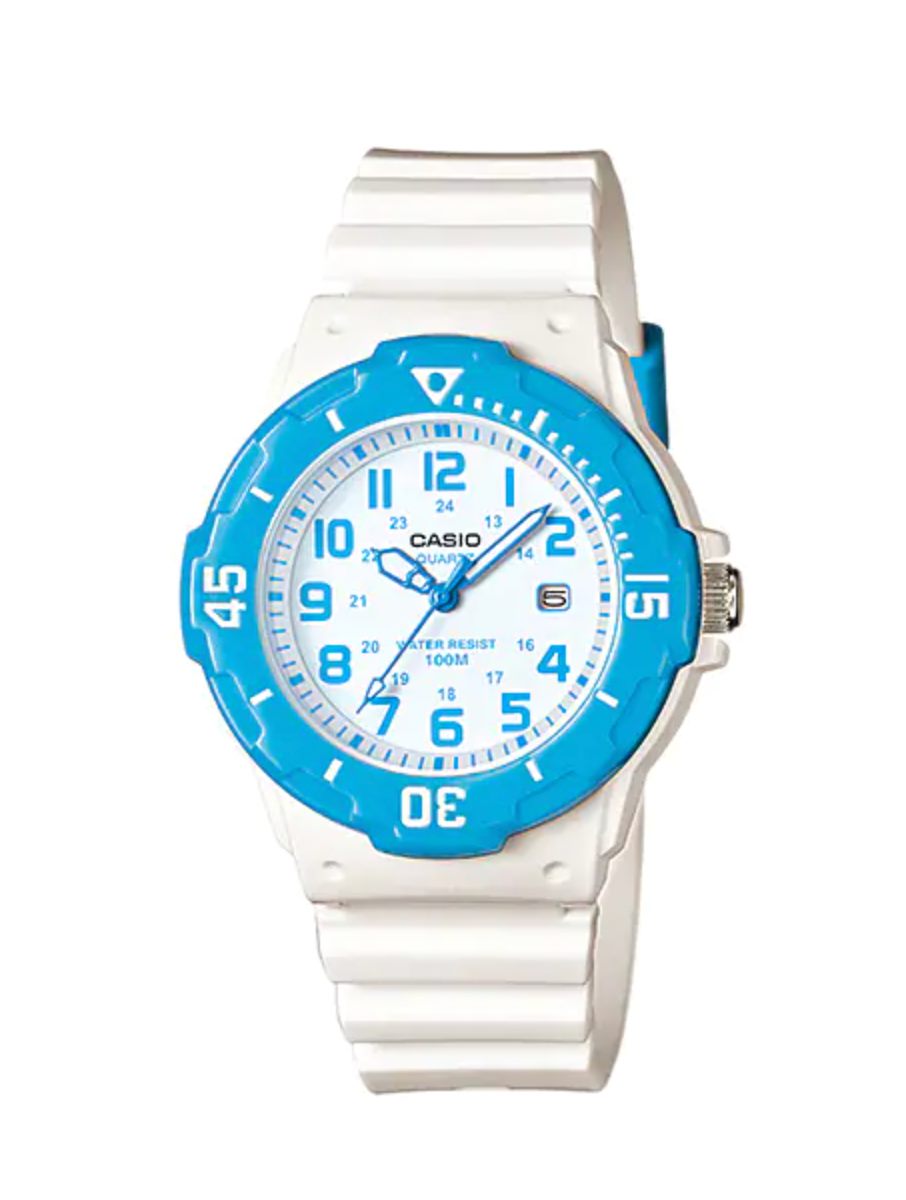 Casio White and Blue Analogue